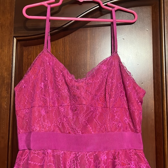 PEARL GEORGINA CHAPMAN of MARCHESA pink lace tiered dress Size 4 - Picture 4 of 8